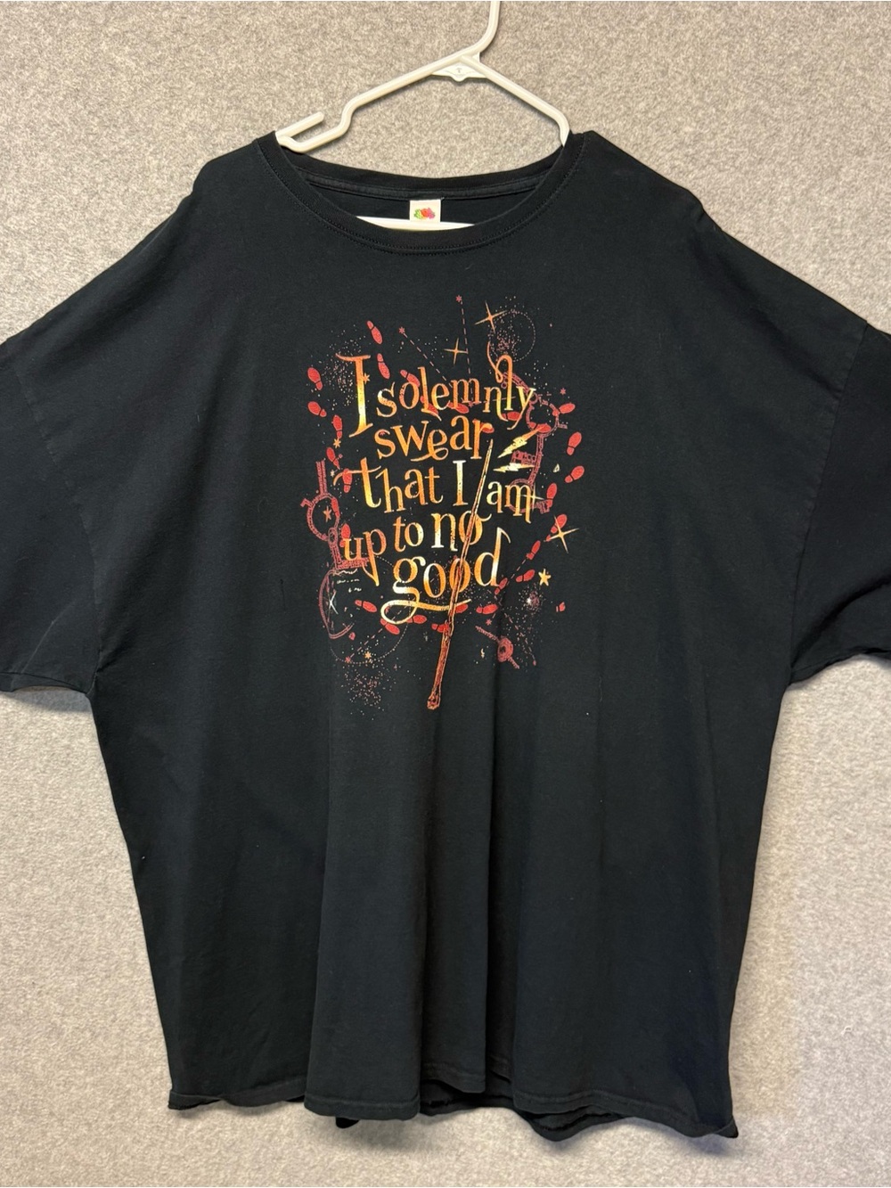 Harry Potter T Shirt 4XL Up To No Good Black Short Sleeve Universal Plus Size